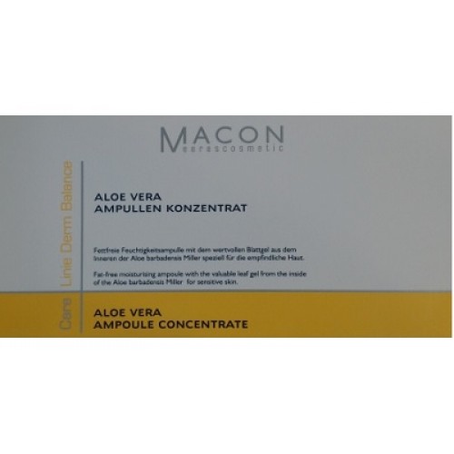 MACON Derm Balance - Fiole hidratante cu Aloe pentru ten sensibil alergic - Aloe Vera Fluid 5x3ml