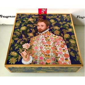 FRAGONARD - Set sapun Homme elagant cu savoniera de sticla pictata - Set Homme Elegant 150gr+1buc