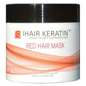 IHAIR KERATIN - Masca de par nuantatoare rosie fara clorura de sodiu - Red Hair Mask 500ml