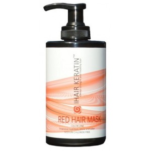 IHAIR KERATIN - Masca de par nuantatoare rosie fara clorura de sodiu - Red Hair Mask 300ml