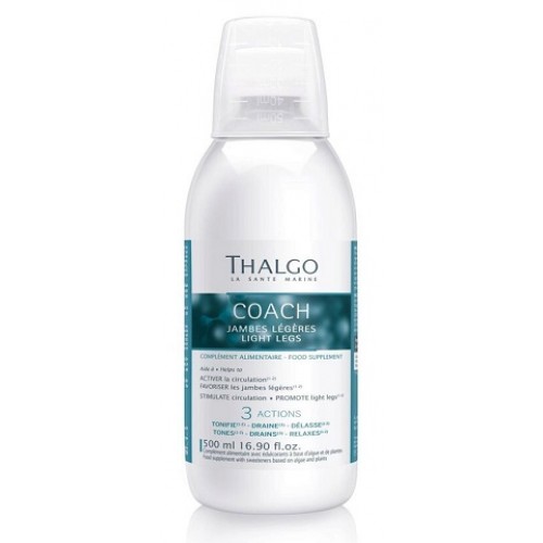 THALGO Nutricosmetica - Supliment de baut cu alge si plante pentru picioare usoare si drenaj - Coach Light Legs 500ml