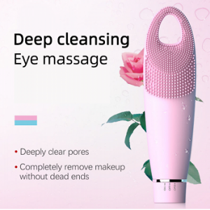 Perie silicon pentru masaj facial si contur ochi si curatare faciala cu vibratii 1buc